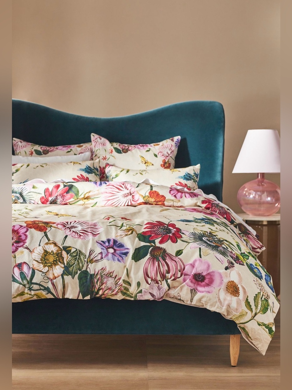 Anthropologie The Printed Cotton-Slub Duvet and Shams, Rowena, Queen